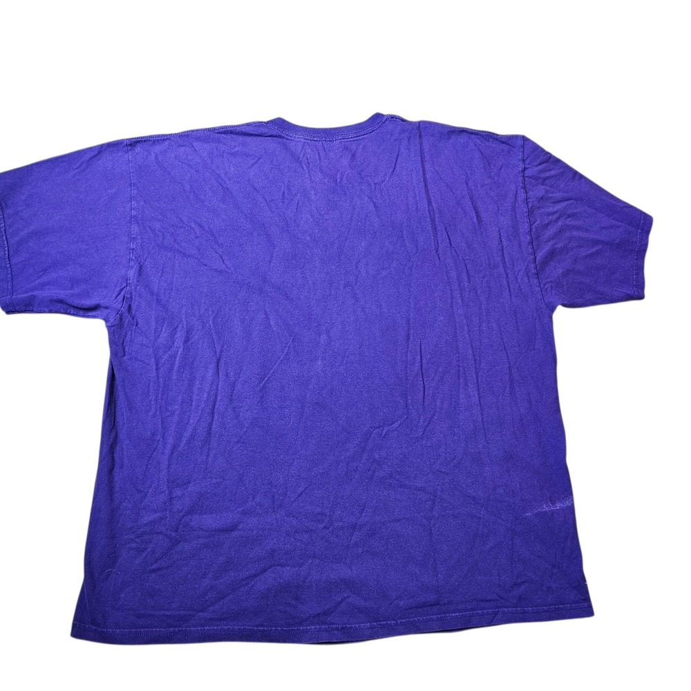 Y2K Skull Wings Star Chain Graphic T Shirt Purple XL grunge demon punk - Picture 4 of 6
